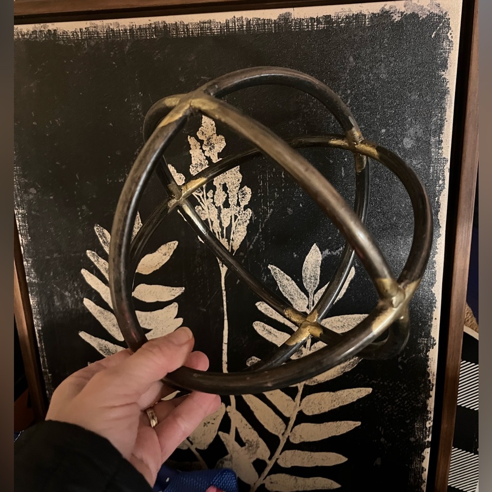 Modern Abstract brushed metal/brass accent piece